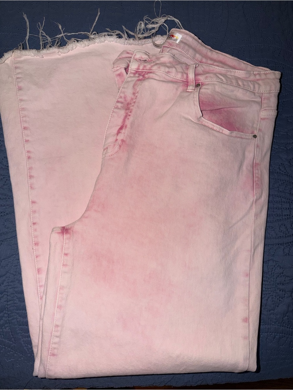 Freckled poppy x Risen Pink Wide Leg Jeans